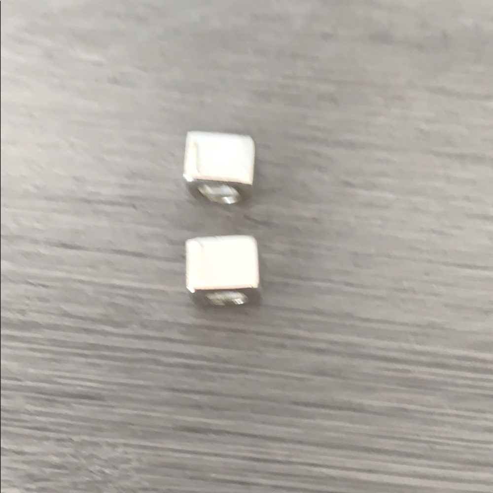 Pandora like sterling silver square beads (2)
